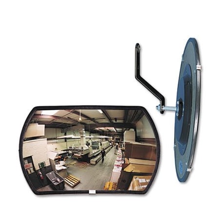 See-All Industries Round Rectangular Glass Convex Mirror, 12x18in 0 RR1218
